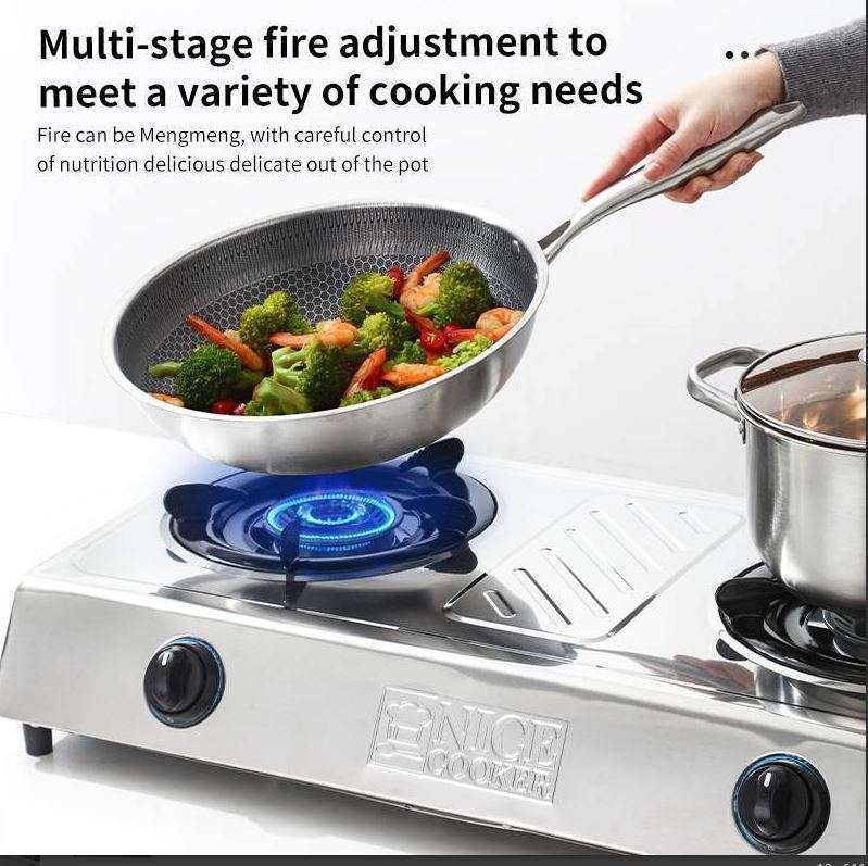 2 Plate Stainless Steel Gas Stove - 2 Burner