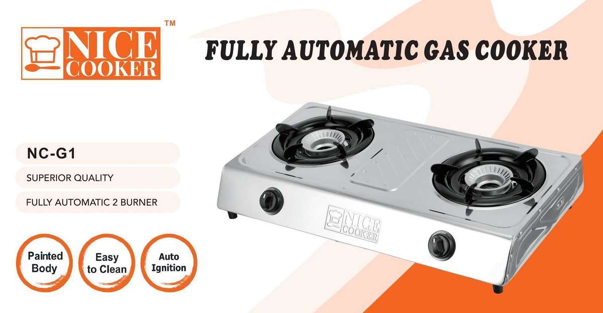 2 Plate Stainless Steel Gas Stove - 2 Burner