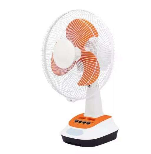 12 Inch Rechargeable Fan - USB - LED Light - Oscillation