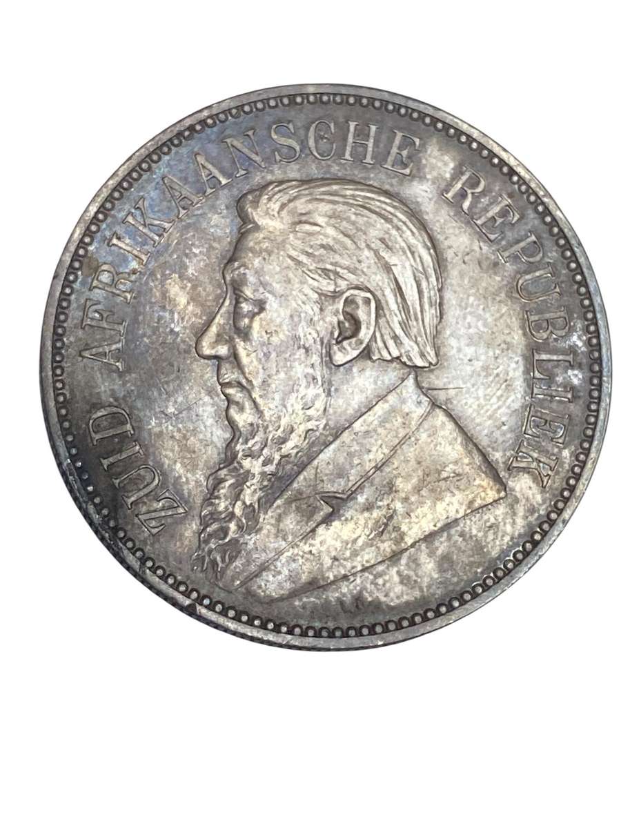 Five Shillings - Paul Kruger ZAR Double Shaft Crown 1892