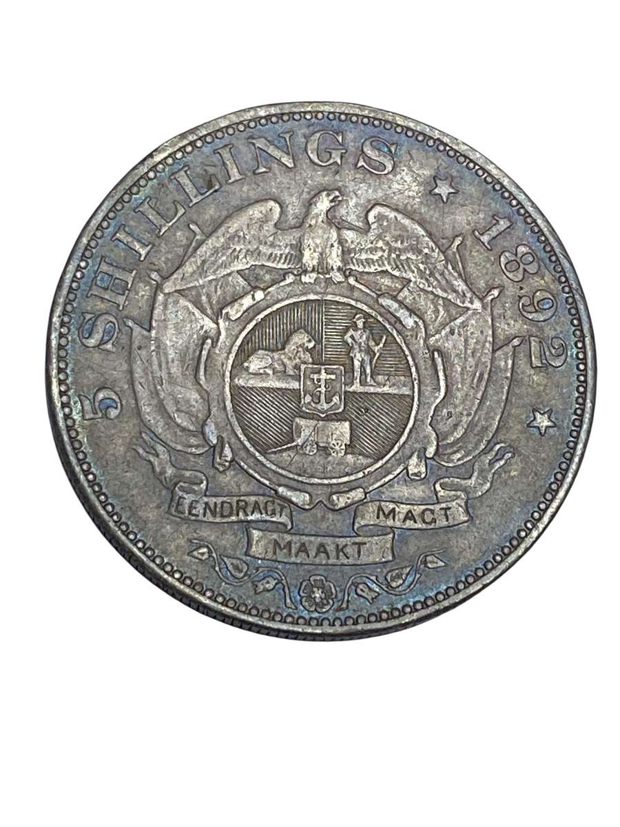 Five Shillings - Paul Kruger ZAR Single Shaft Crown 1892