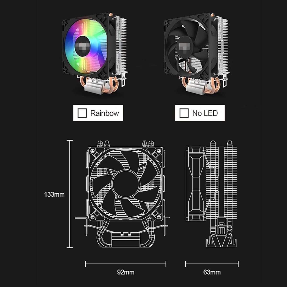 GS Cool G-200C RGB CPU Cooler