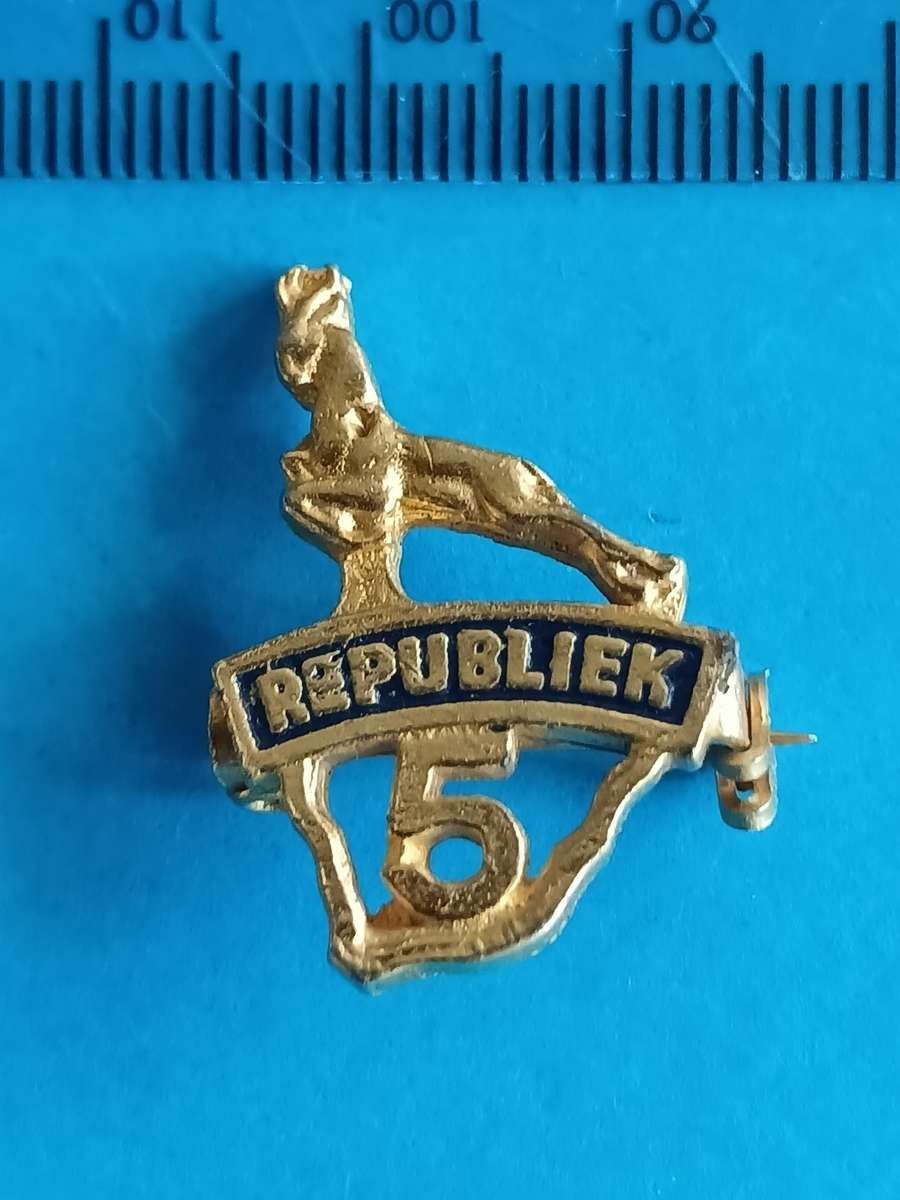 SA Republiek 5 Jaar Springbok Badge / Pin