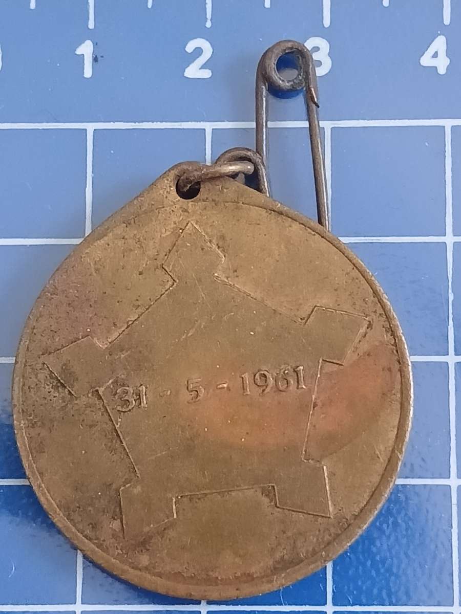 Medal - Republic South Africa 31-5-1961