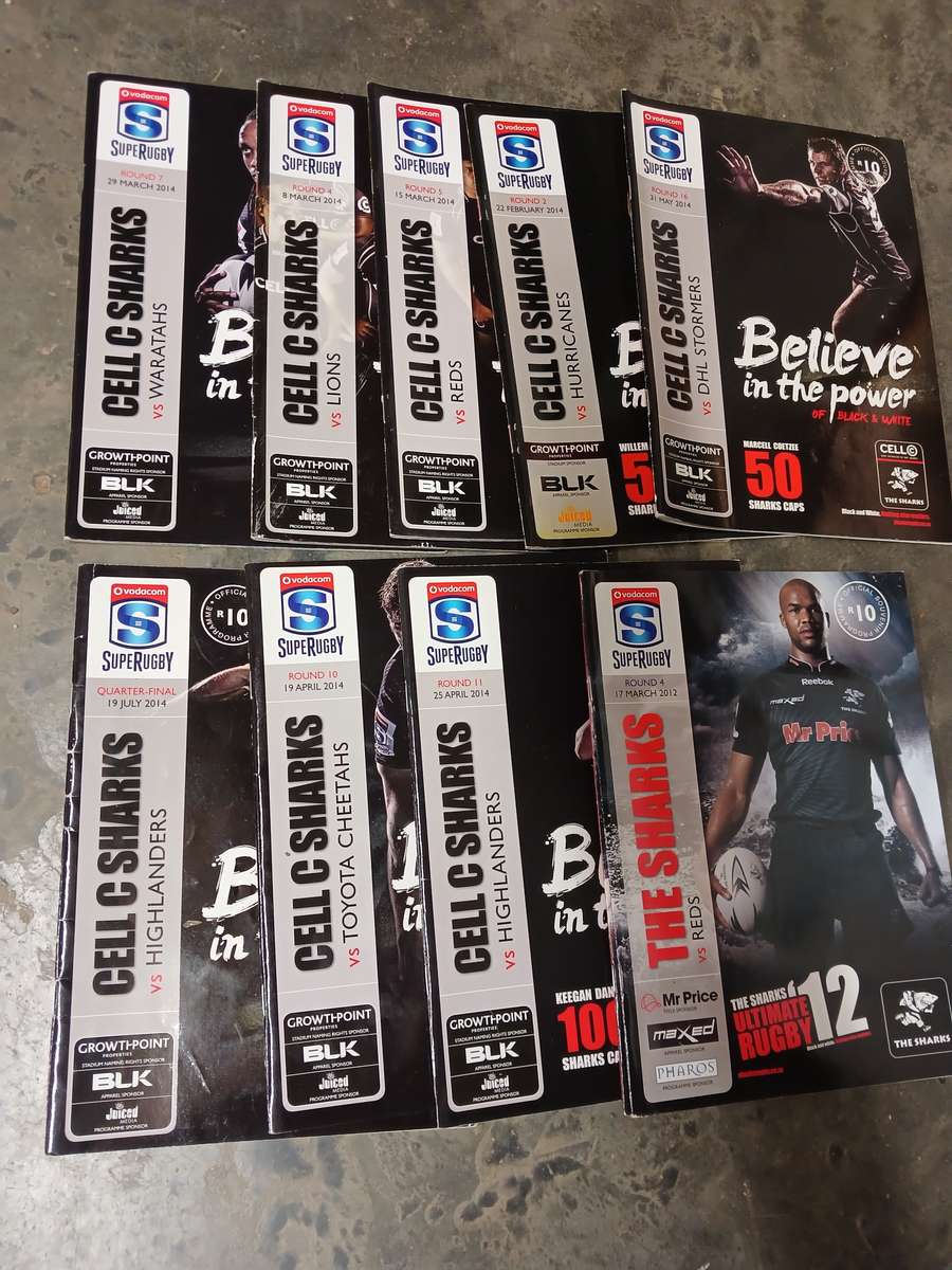 Rugby Programmes Sharks Lot