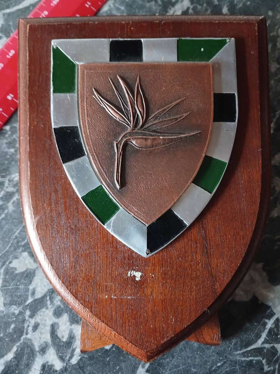 SADF - SA Military 6 SA Infantry - Wooden Shield Plaque