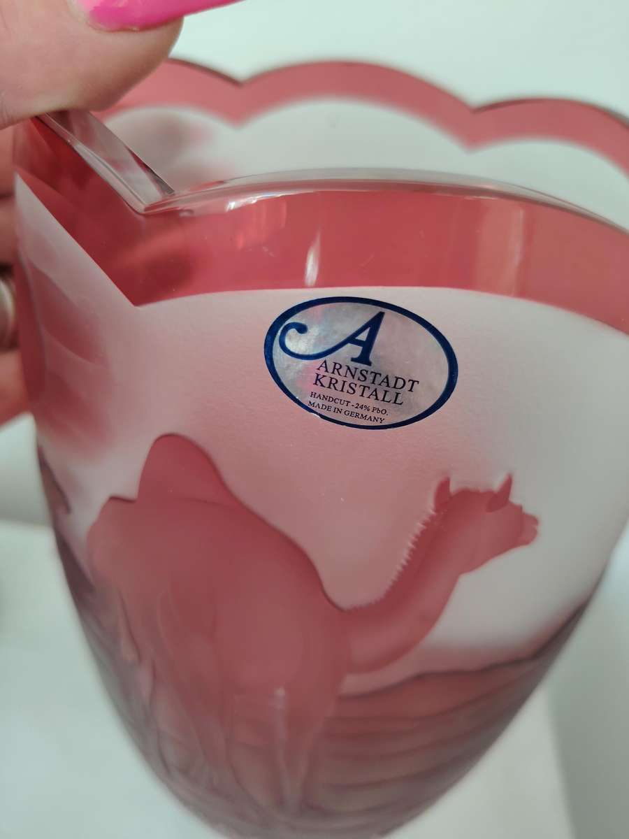 Stunning solid Arnstatd Kristel vintage vase