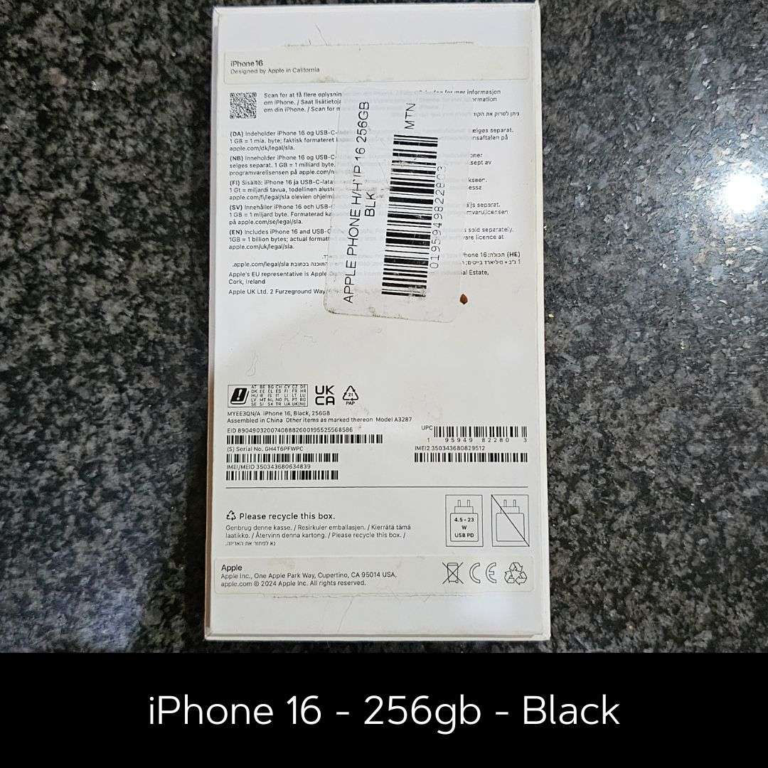 iPhone 16 256gb - As new, Unwanted Christmas Present
