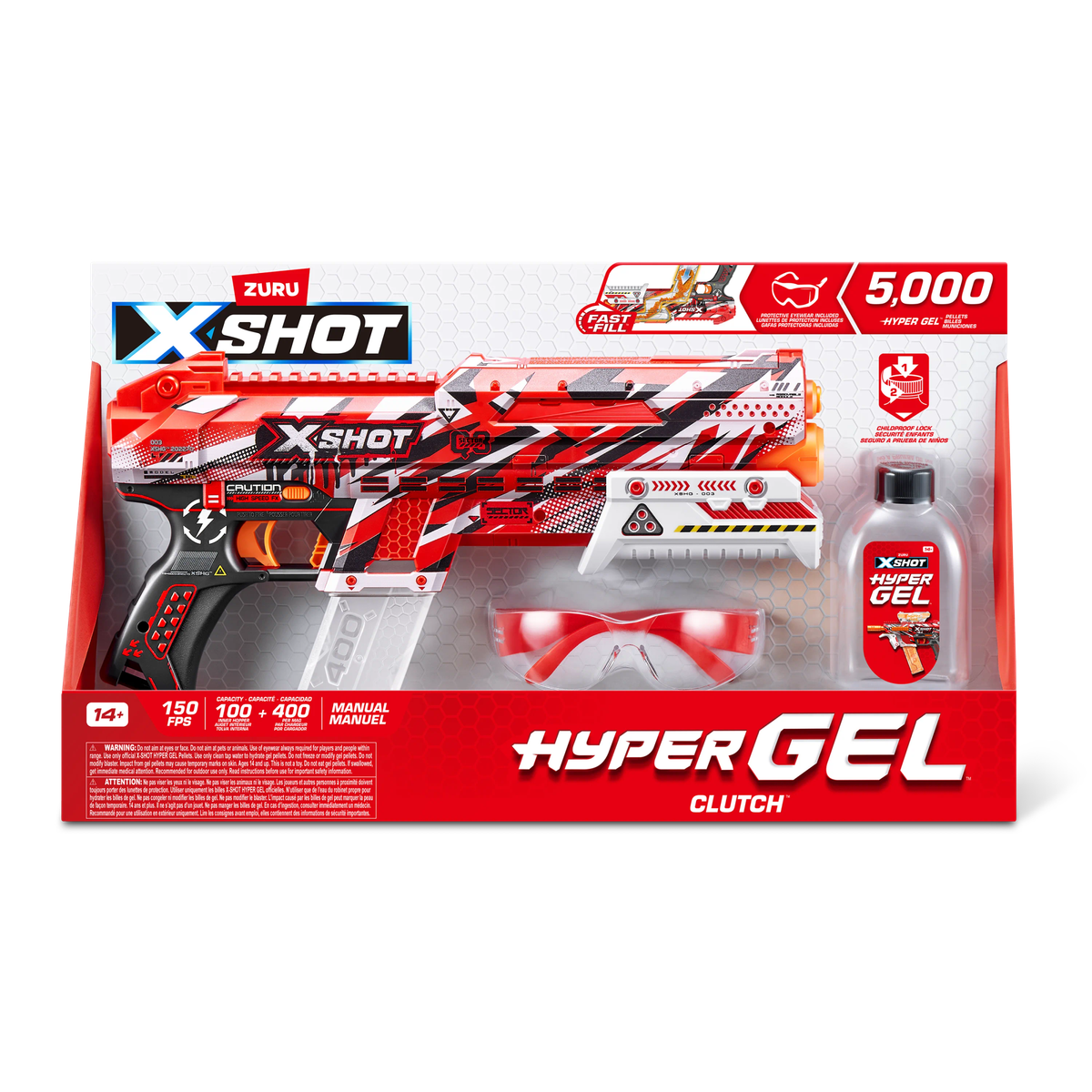 XSHOT Hyper Gel Clutch Blaster - High-Performance Toy Dart Gun
