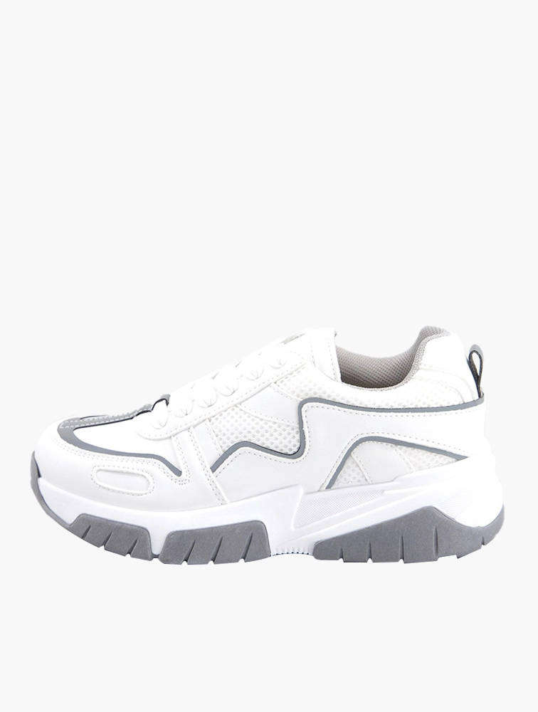 Topshop UK8 white Crouch chunky lace-up trainers