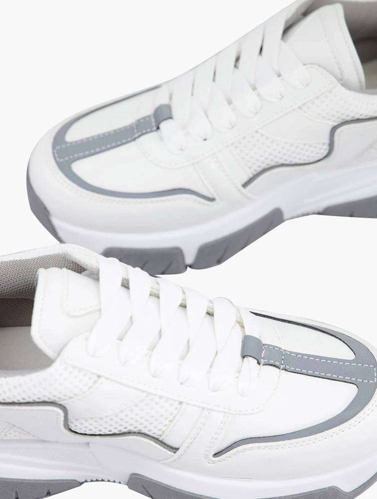 Topshop UK8 white Crouch chunky lace-up trainers