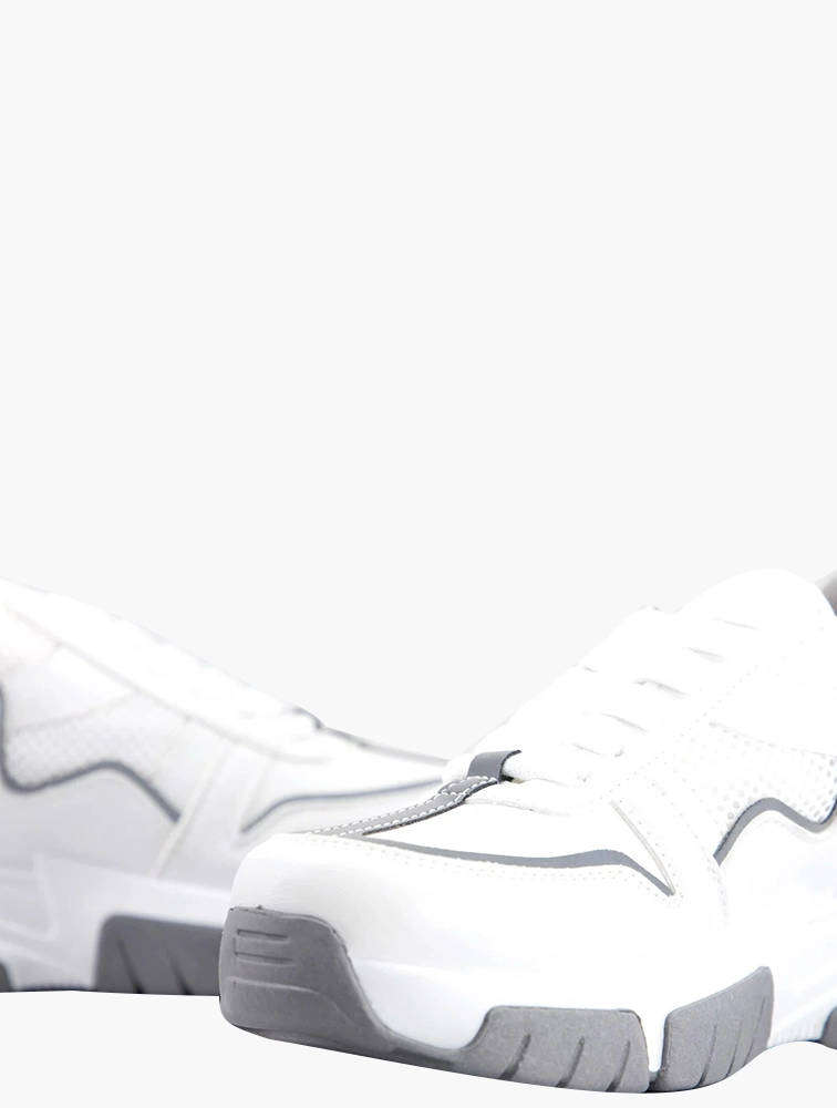 Topshop UK8 white Crouch chunky lace-up trainers
