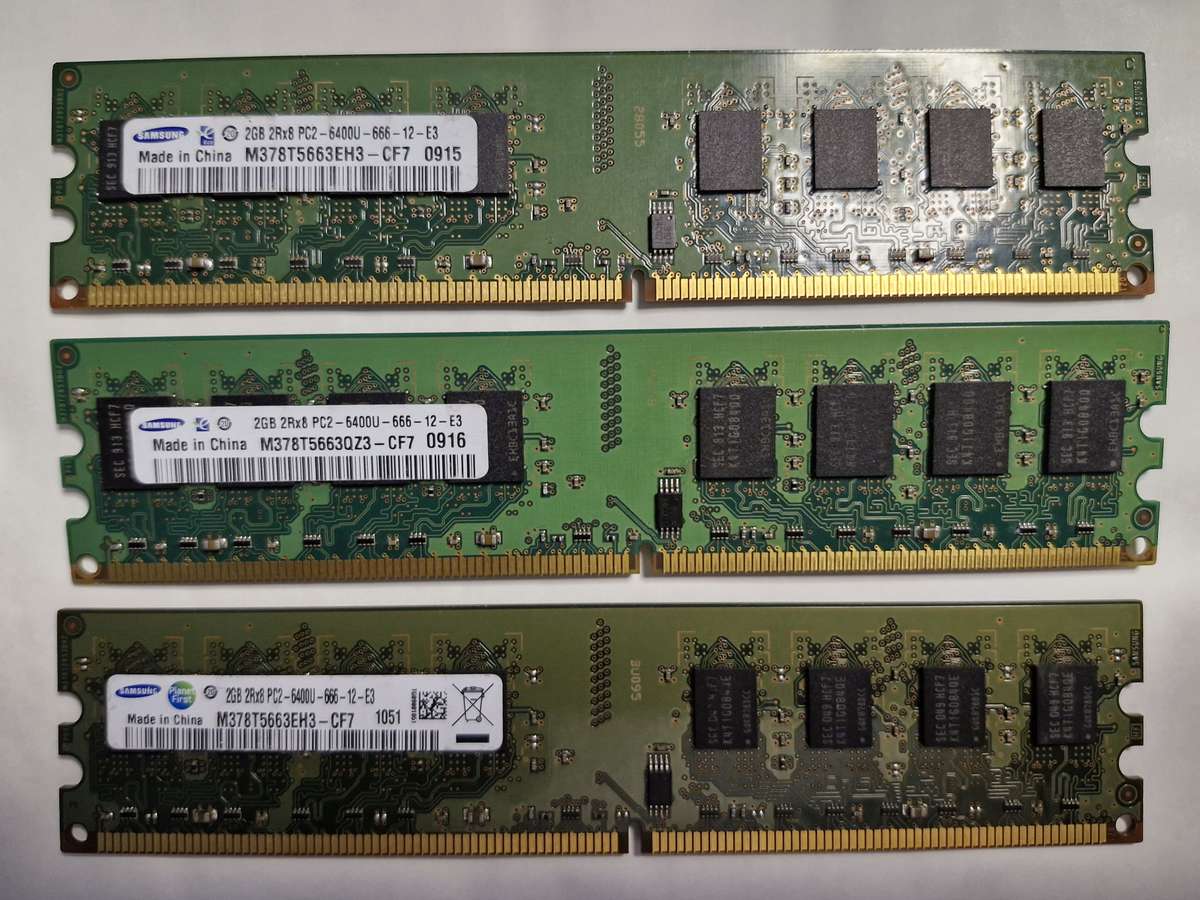 2Gb DDR2 667/800MHz RAM, 240 pin for PC