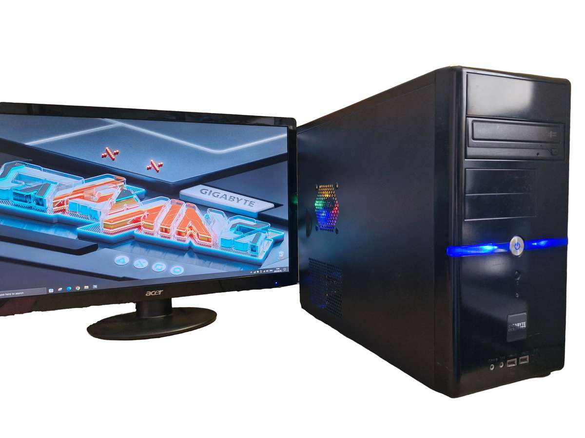 Windows 10 Desktop PC, GT220 1Gb GPU, Core2 Duo E7500 CPU, 4Gb RAM, 128Gb SSD, DVD, Win 10 Pro