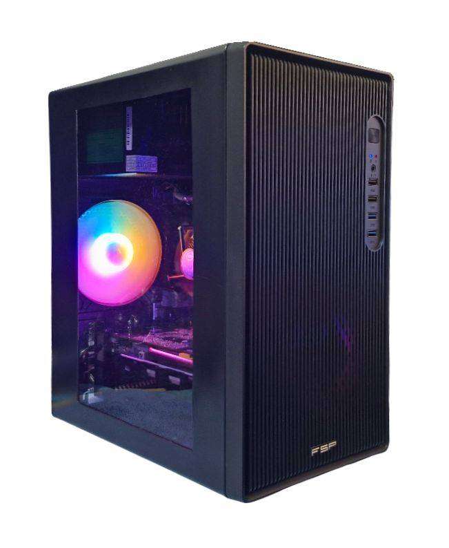Gaming PC with static RGB, GTX 1060 6Gb GPU, i5-7400 CPU, 16Gb RAM, 480Gb SSD, Win 11 Pro