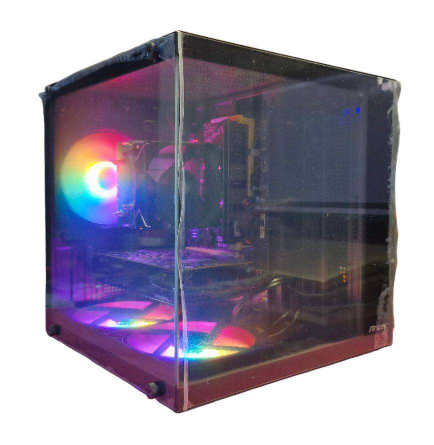 Gaming compact PC with static ARGB, GTX1060 6Gb GPU, i5-4460 CPU, 16Gb RAM, 512Gb SSD, Win 11 Pro