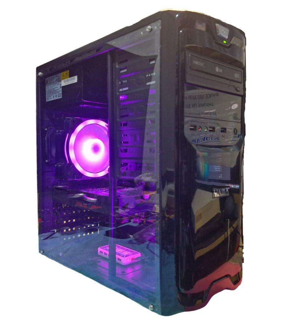 Gaming PC with ARGB, GT1060 6Gb GPU, i5-4590 CPU, 16Gb RAM, 512Gb SSD, DVD, Win 11 Pro