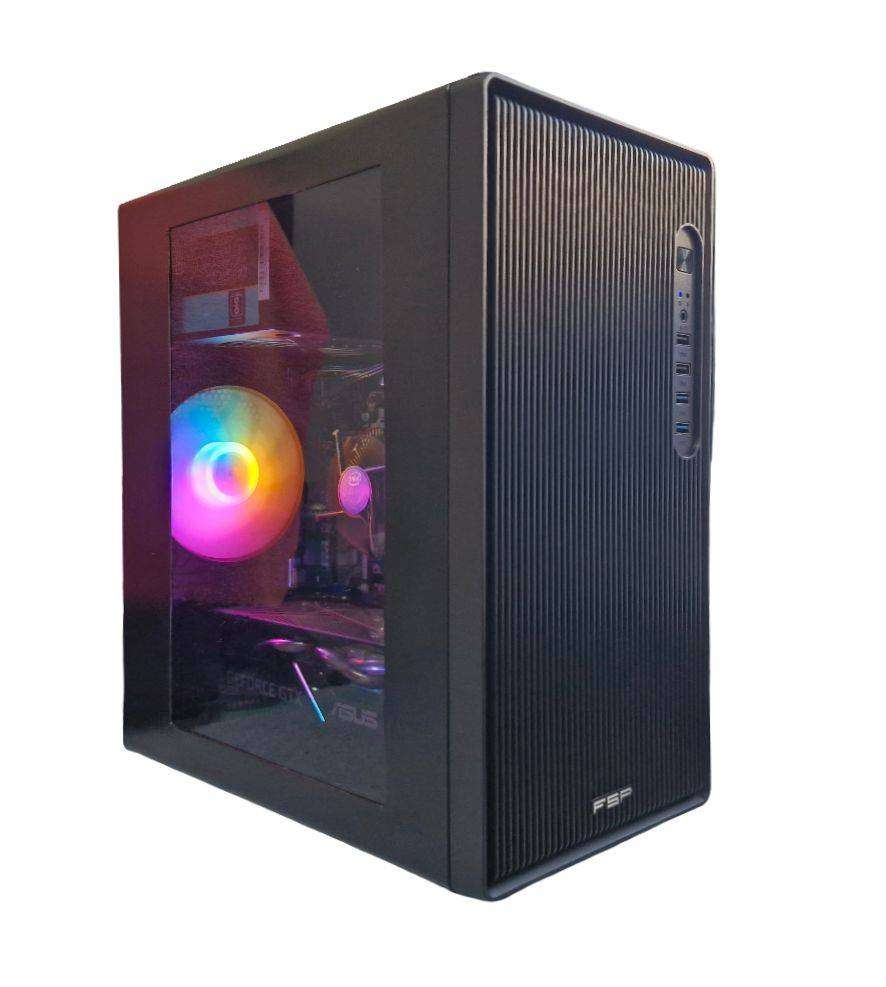 Gaming PC with ARGB, GTX 1660 Super 6Gb GPU, i5-7400 CPU, 16Gb RAM, 512Gb SSD, Win 11 Pro