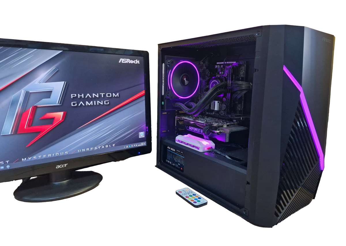Gaming PC with aRGB, GTX1660 Ti 6Gb GPU, i5-9500 CPU, 16gb RAM, 512Mb SSD, Win 11 & Office 2021 Pro