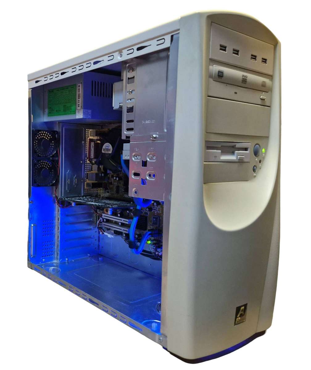 Vintage XP 64bit Desktop, GF 8500 GT 256Mb GPU, Dual Core CPU, 2Gb RAM, 120Gb SSD, DVD, Win XP64bit