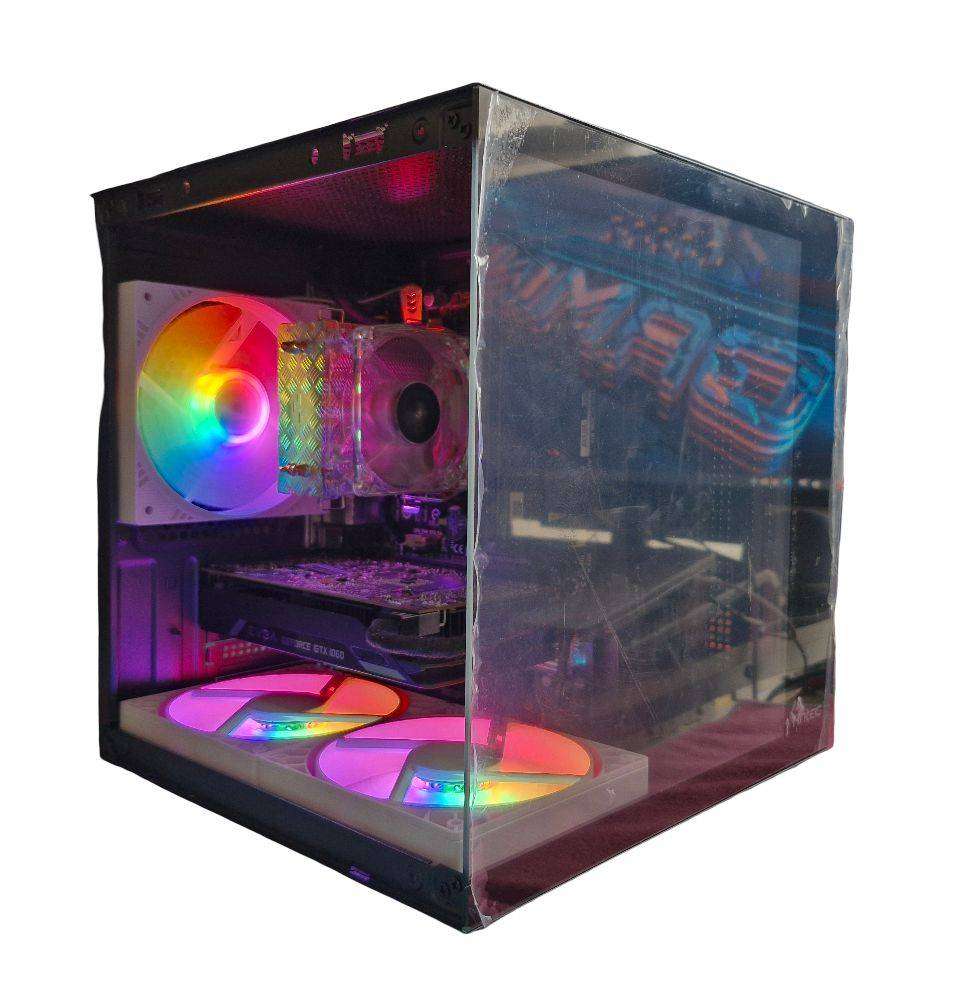 Gaming compact PC with static ARGB, GTX1060 6Gb GPU, i5-4590 CPU, 16Gb RAM, 512Gb SSD, Win 11 Pro
