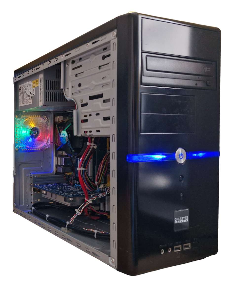 Windows 10 Desktop PC, GT220 1Gb GPU, Core2 Duo E7500 CPU, 4Gb RAM, 128Gb SSD, DVD, Win 10 Pro