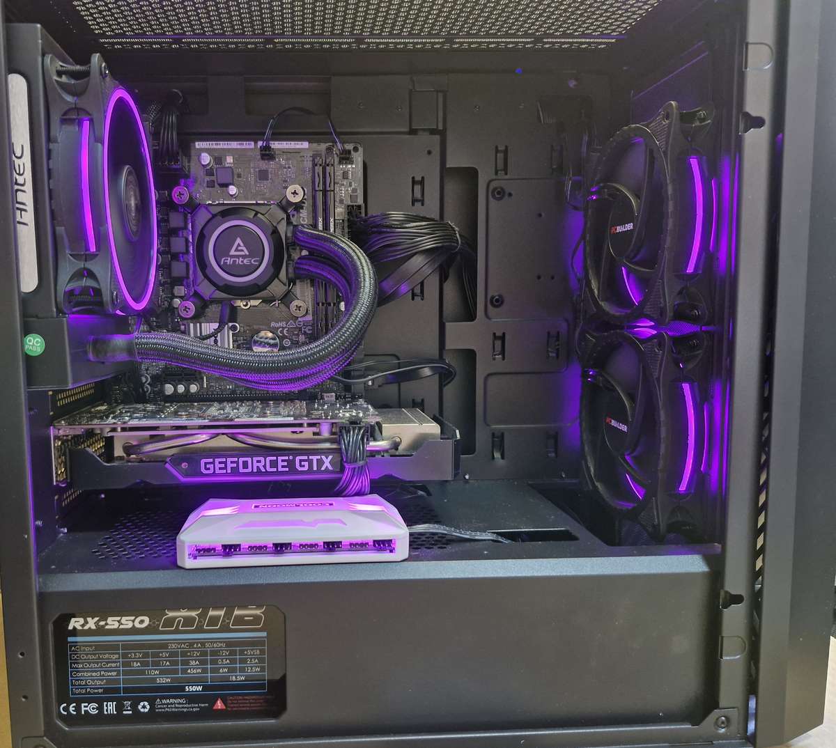 Gaming PC with aRGB, GTX1660 Ti 6Gb GPU, i5-9500 CPU, 16gb RAM, 512Mb SSD, Win 11 & Office 2021 Pro