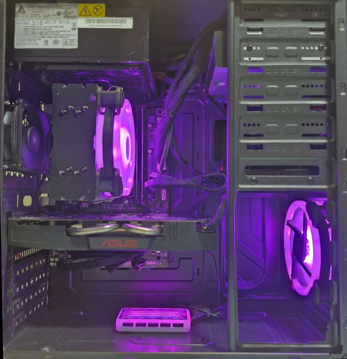 Gaming PC with ARGB, GT1060 6Gb GPU, i5-4590 CPU, 16Gb RAM, 512Gb SSD, DVD, Win 11 Pro