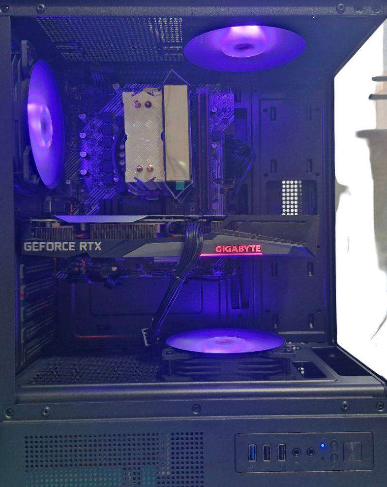 Gaming PC with ARGB, RTX 3060 12Gb GPU, i5 10400F CPU, 16Gb RAM, 500Gb NvMe, Win 11 Pro