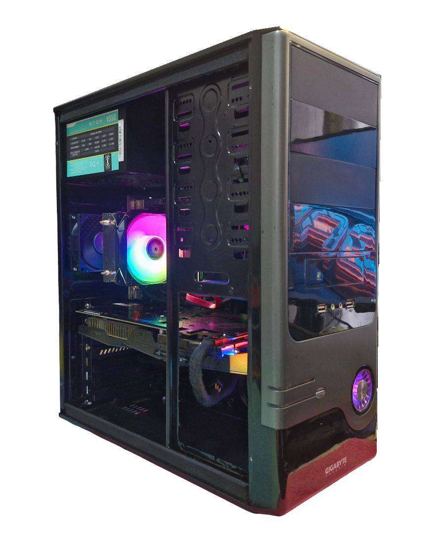 Gaming PC with static ARGB, GTX1060 6Gb GPU, i5-4590 CPU, 16Gb RAM, 500Gb SSD, Win 11 Pro