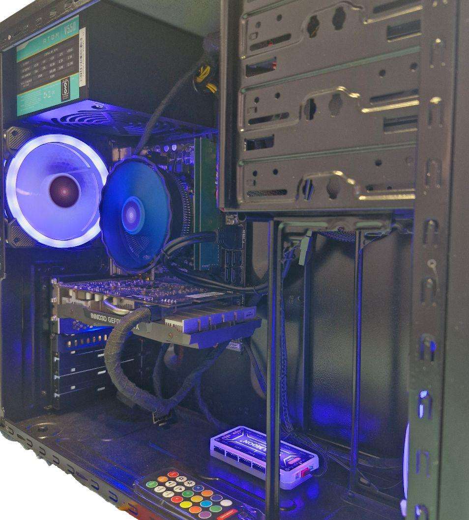 Gaming PC with ARGB, GTX1660 Ti 6Gb GPU, i5-6500 CPU, 16Gb RAM, 512Gb NvMe, Win 11 Pro