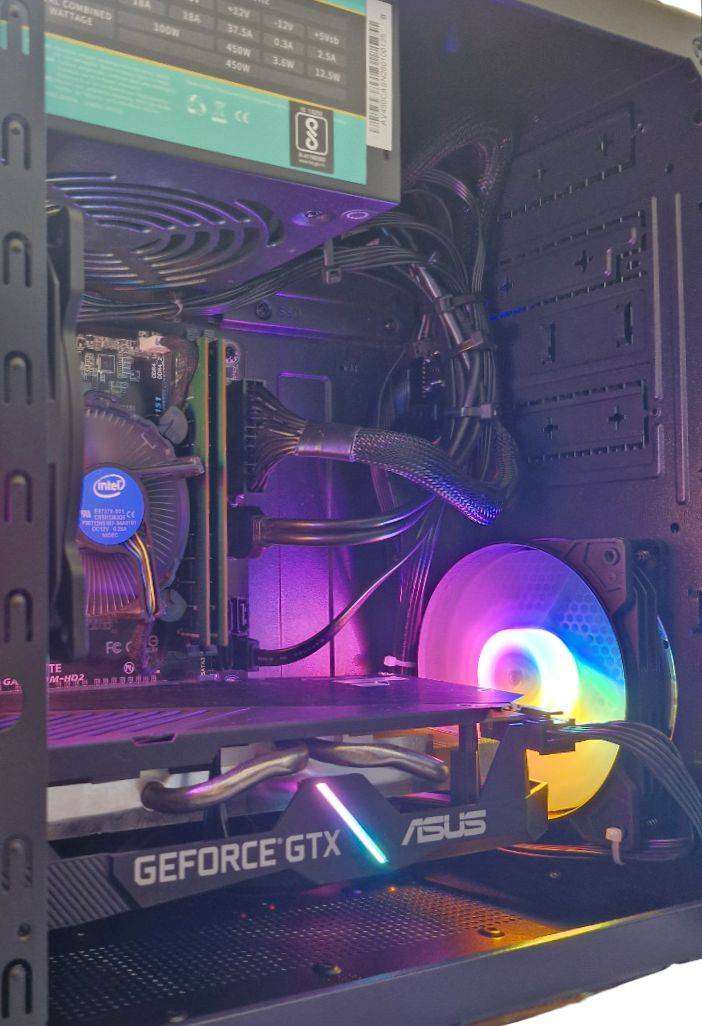 Gaming PC with ARGB, GTX 1660 Super 6Gb GPU, i5-7400 CPU, 16Gb RAM, 512Gb SSD, Win 11 Pro