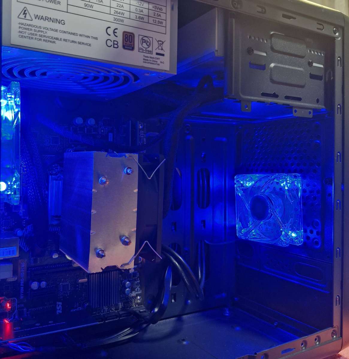 Gaming PC, MSI H110M Pro M/B, i5-7500 CPU, 16Gb RAM, 256Gb NvMe, no GPU, Win 11 Pro