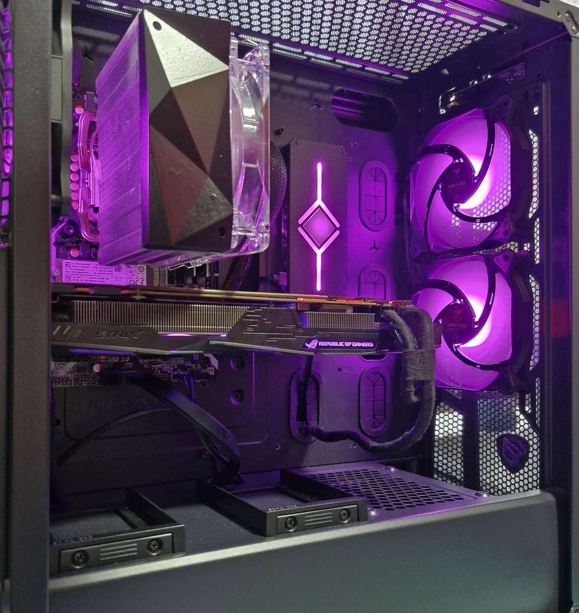 Gaming PC with ARGB, GTX1080 8Gb GPU, i5-10400 CPU, 16Gb RAM, 512Gb NvMe, Win 11 Pro