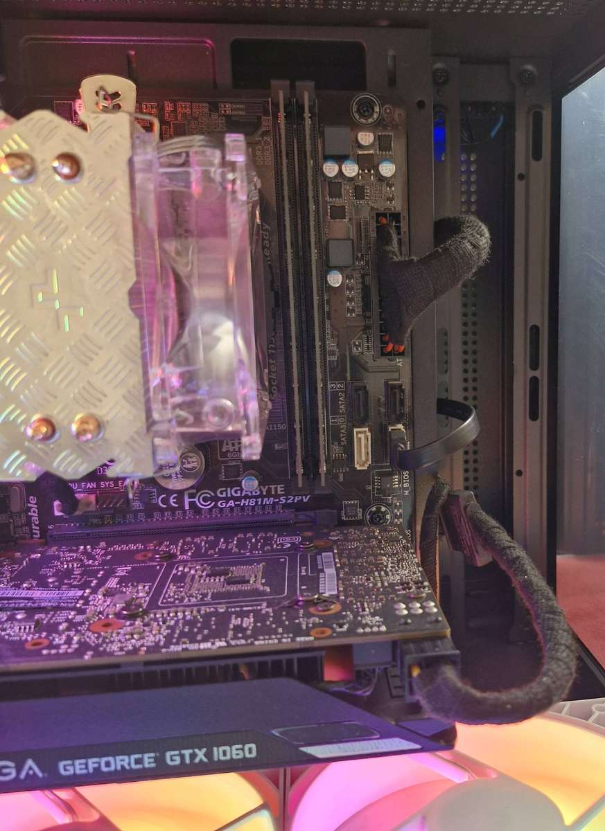 Gaming compact PC with static ARGB, GTX1060 6Gb GPU, i5-4590 CPU, 16Gb RAM, 512Gb SSD, Win 11 Pro