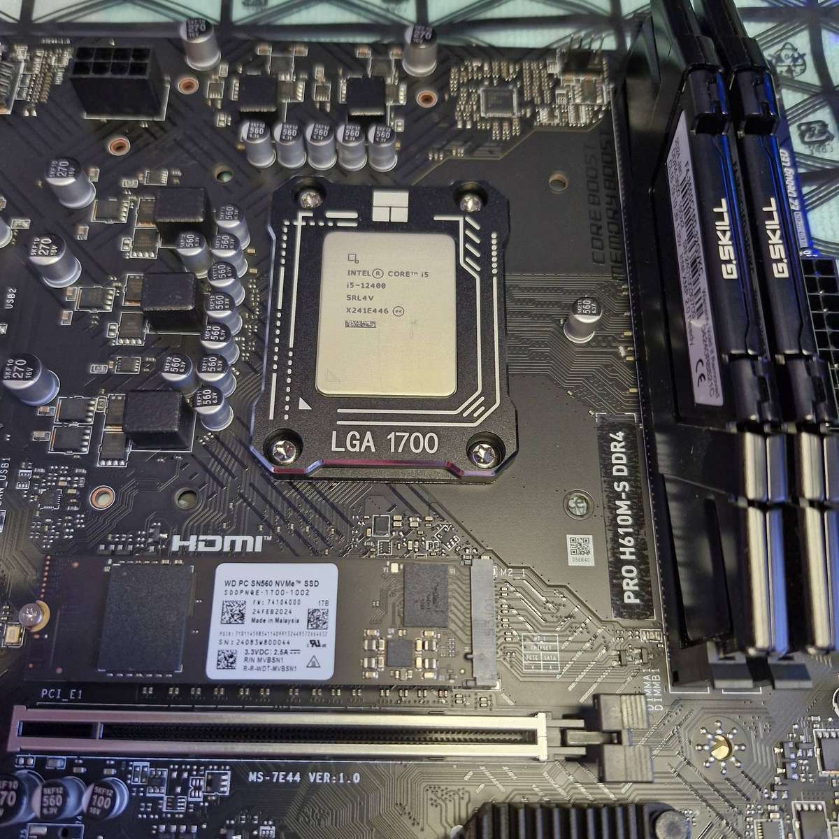 Gaming PC with static ARGB, RTX3060 12Gb GPU, i5-12400 CPU, 32Gb RAM, 1Tb NvMe, Win 11 Pro