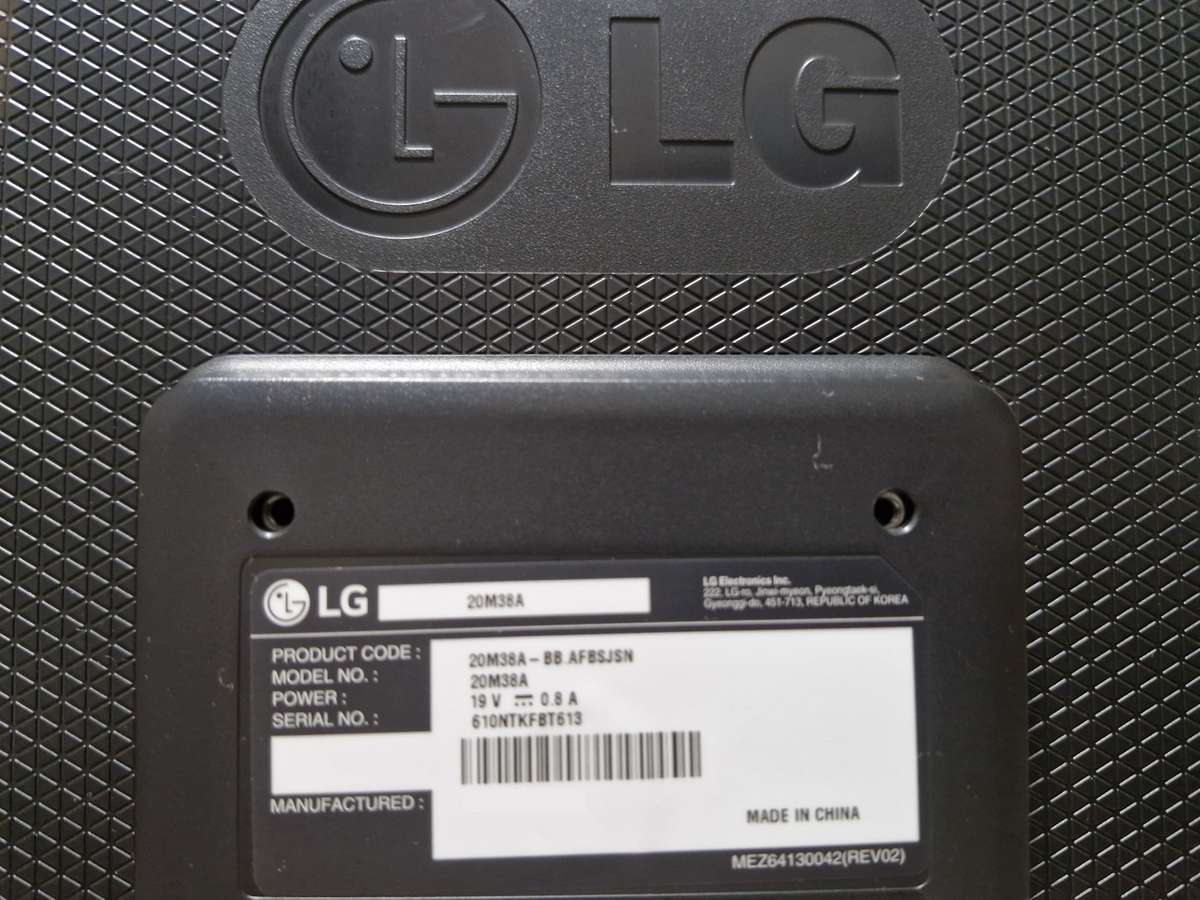 LG 20M38A, 20 Inch, 16:9, LCD Monitor, VGA