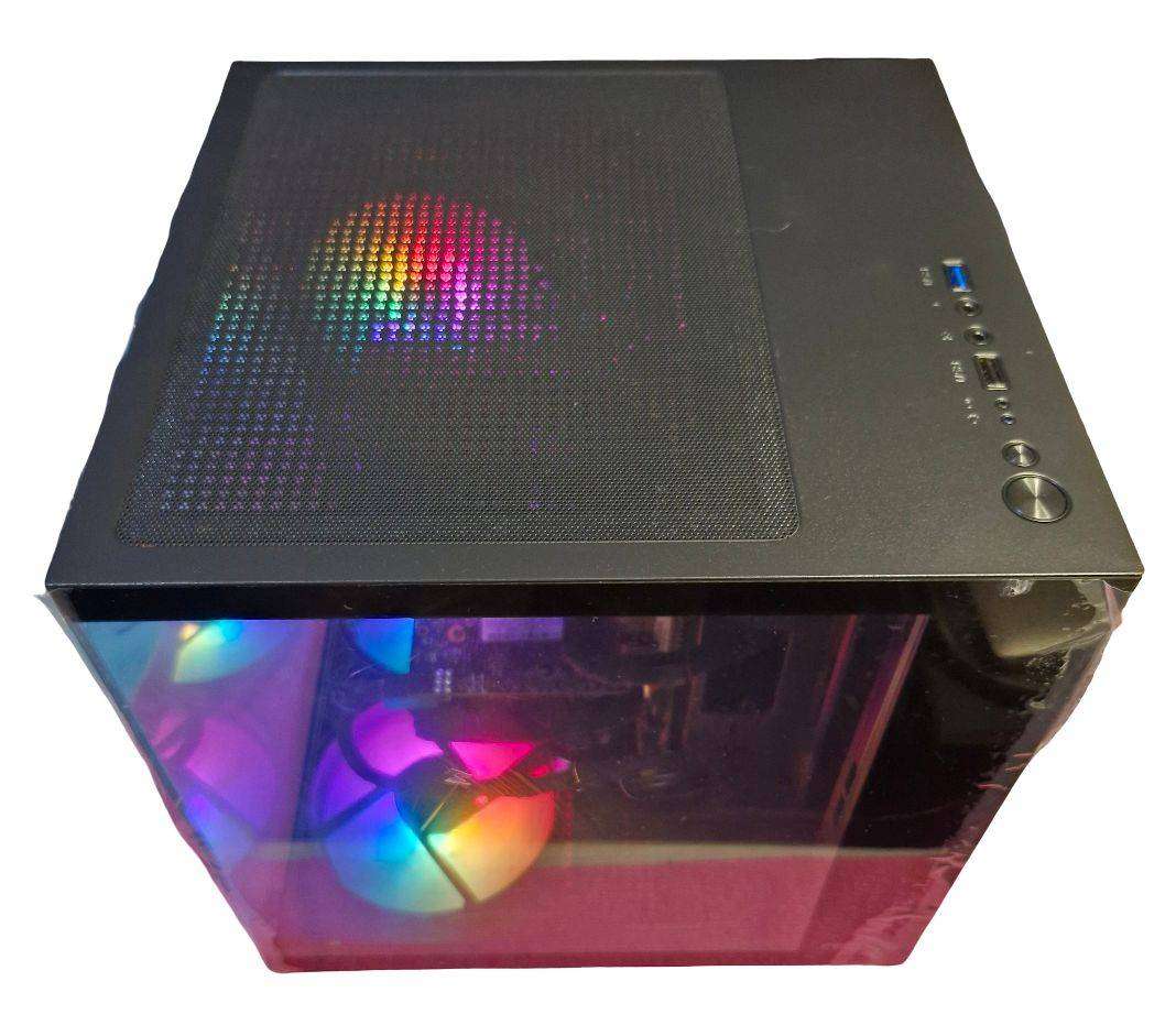 Gaming compact PC with static ARGB, GTX1060 6Gb GPU, i5-4460 CPU, 16Gb RAM, 512Gb SSD, Win 11 Pro