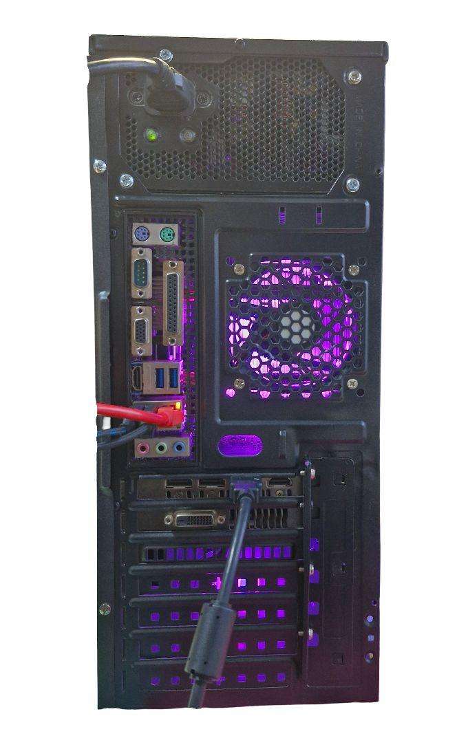 Gaming PC with ARGB, GT1060 6Gb GPU, i5-4590 CPU, 16Gb RAM, 512Gb SSD, DVD, Win 11 Pro