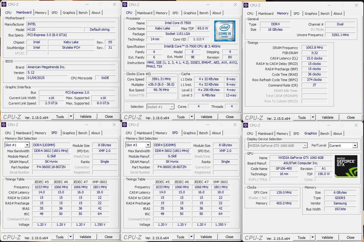 Gaming PC with ARGB, GTX1060 6Gb GPU, i5-7500 CPU, 16Gb RAM, 512Gb NvMe, Win 11 Pro