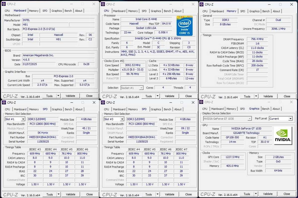 Windows 11 Desktop PC, GT 1030 2Gb GPU, i5-4440 CPU, 8Gb RAM, 256Gb NvMe, DVD, Win 11 Pro