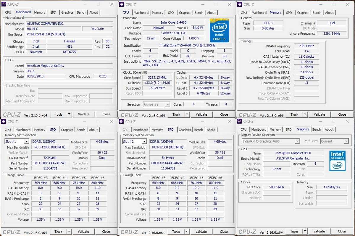 Windows 11 desktop PC, H81M M/B, i5-4460 CPU, 8Gb RAM, 256Gb SSD, DVD, no GPU, Win 11 Pro