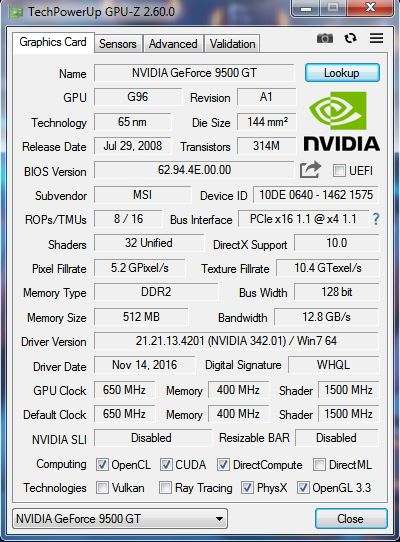 Windows 10 Desktop PC, 9500GT 512Gb GPU, Core2 Quad CPU, 4Gb RAM, 240Gb SSD, DVD, Win 10 Pro