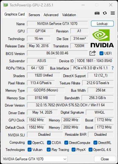 Gaming PC with ARGB, GTX1070 8Gb GPU, i5-9600KF CPU, 16Gb RAM, 512Gb NvMe, Win 11 Pro