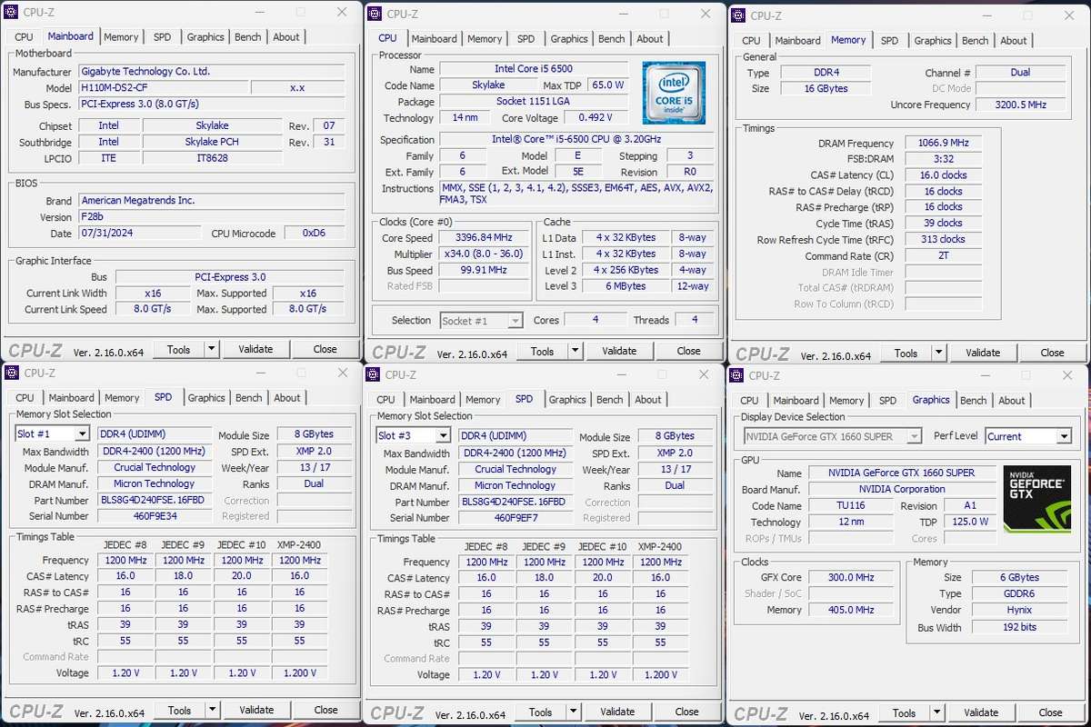 Gaming PC with ARGB, GTX1660 Ti 6Gb GPU, i5-6500 CPU, 16Gb RAM, 512Gb NvMe, Win 11 Pro
