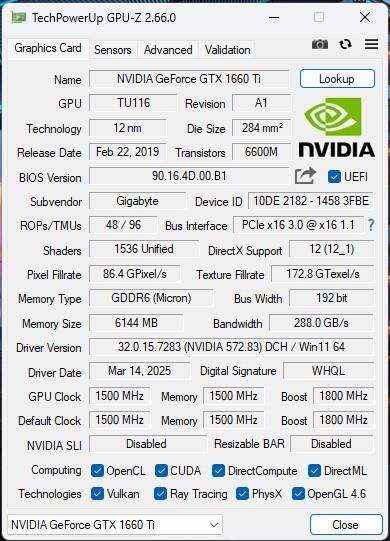 Gaming PC with ARGB, GTX1660 Ti 6Gb GPU, i5-6500 CPU, 16Gb RAM, 512Gb NvMe, Win 11 Pro