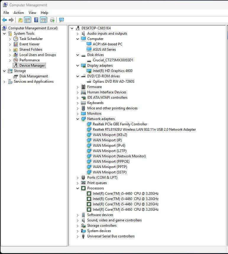 Windows 11 desktop PC, H81M M/B, i5-4460 CPU, 8Gb RAM, 256Gb SSD, DVD, no GPU, Win 11 Pro