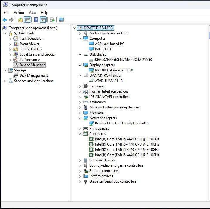 Windows 11 Desktop PC, GT 1030 2Gb GPU, i5-4440 CPU, 8Gb RAM, 256Gb NvMe, DVD, Win 11 Pro