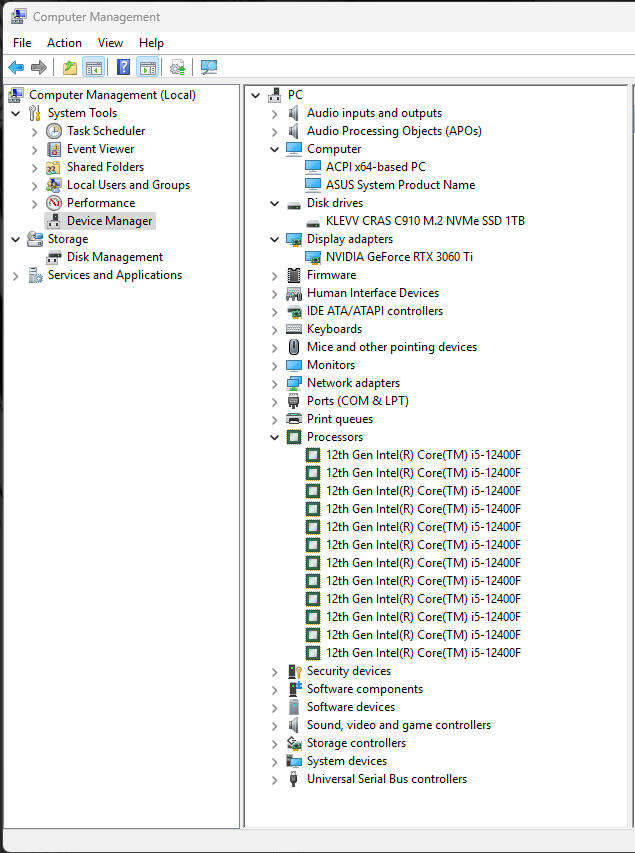Gaming PC with ARGB, RTX3060 Ti 8Gb GPU, i5-12400F CPU, 32Gb RAM, 1Tb NvMe, Win 11 Pro