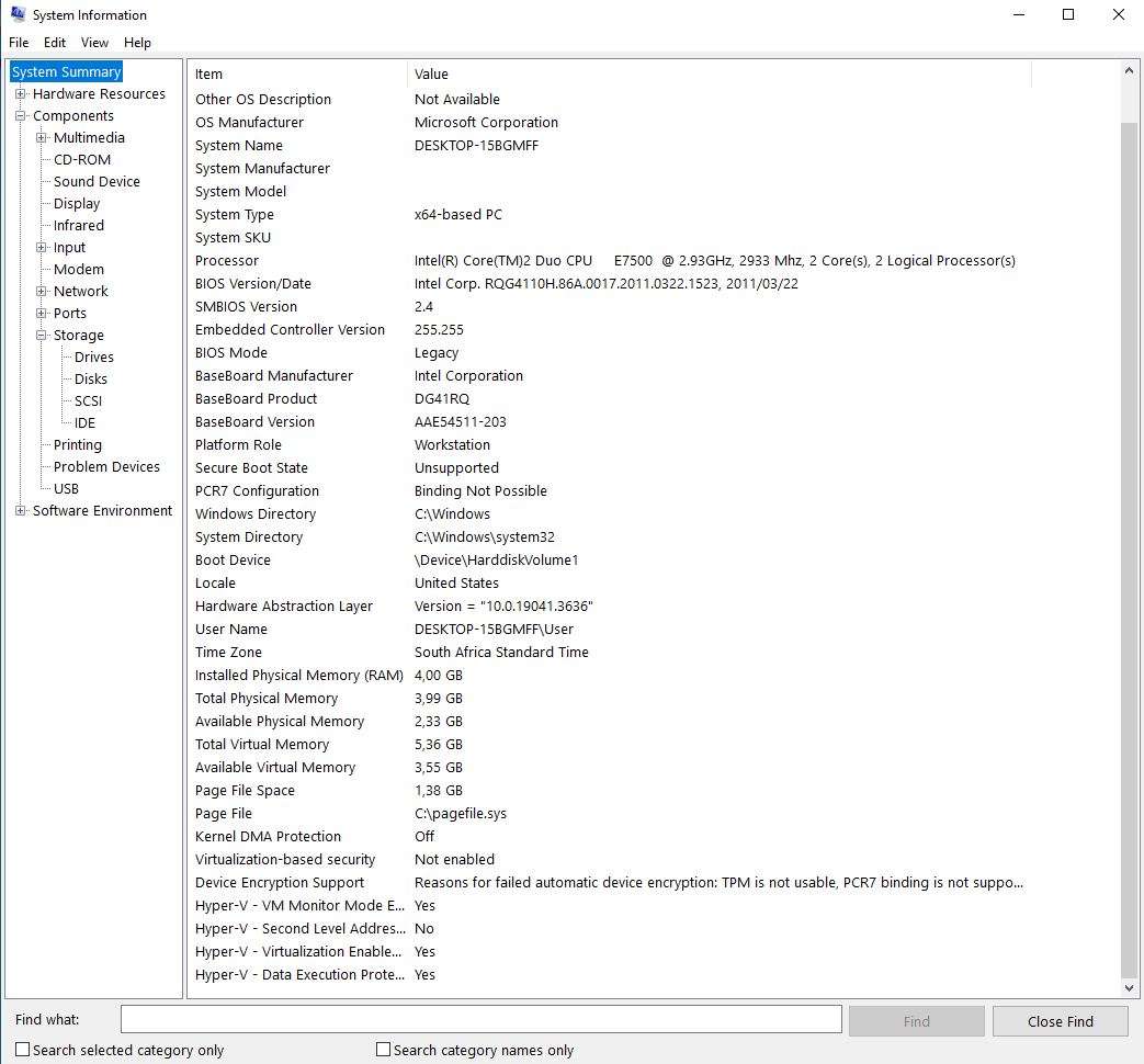 Windows 10 Desktop PC, GTX645 1Gb GPU, C2Duo E7500 CPU, 4Gb RAM, 120Gb SSD, DVD